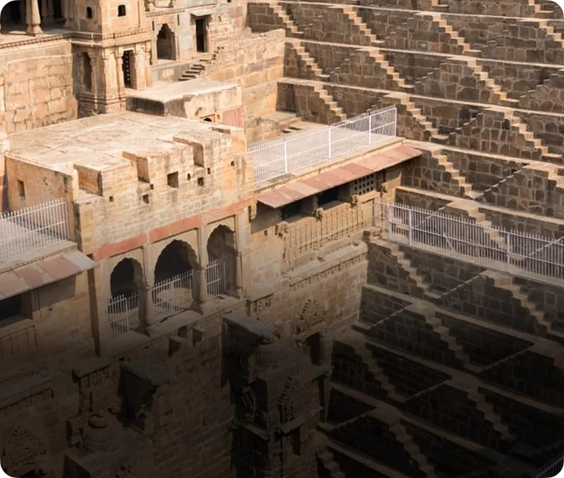 Stepwells, villages, and traditional architecture in Rajasthan