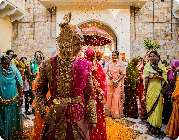 Wedding guests exploring Rajasthan after the celebrations